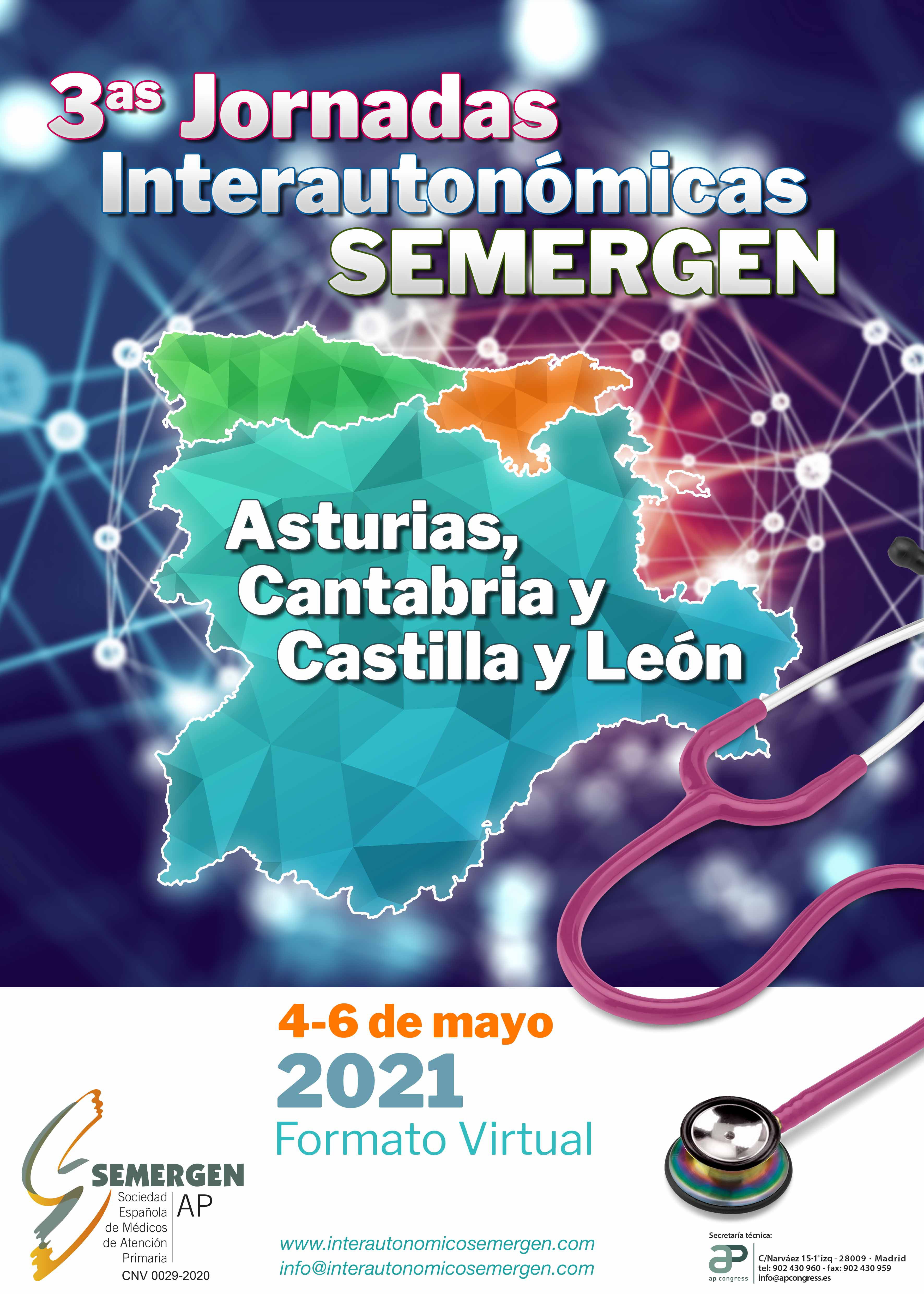 3as Jornadas  Interautonómicas SEMERGEN. Asturias, Cantabria y Castilla y León