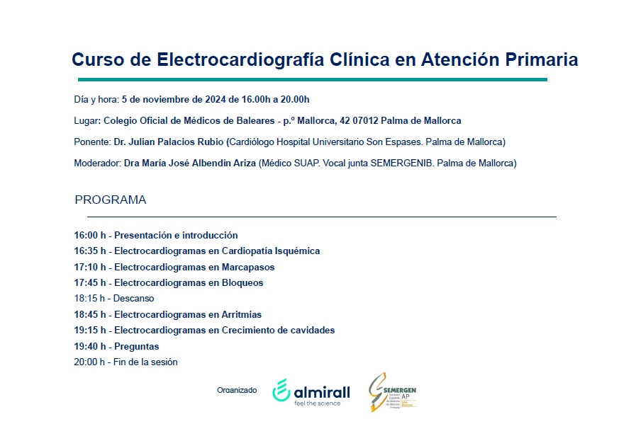 Curso de Electrocardiografía Clínica en Atención Primaria